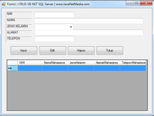 Membuat CRUD VB .Net Database SQL Server